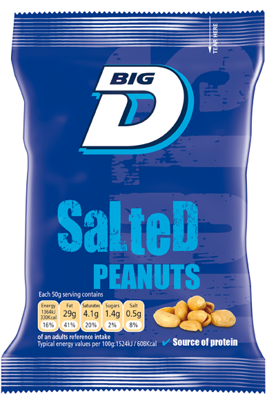 Big D Salted Peanuts 24x50g