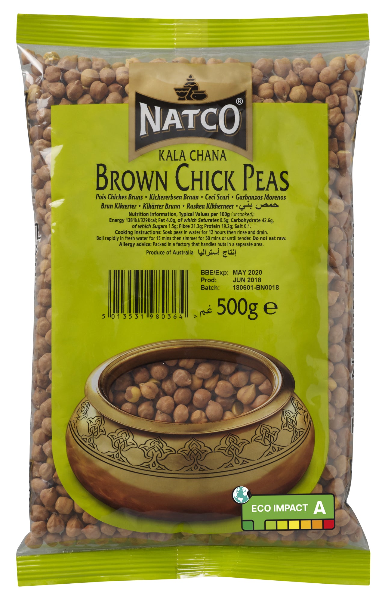 Brown Chick Peas 500g