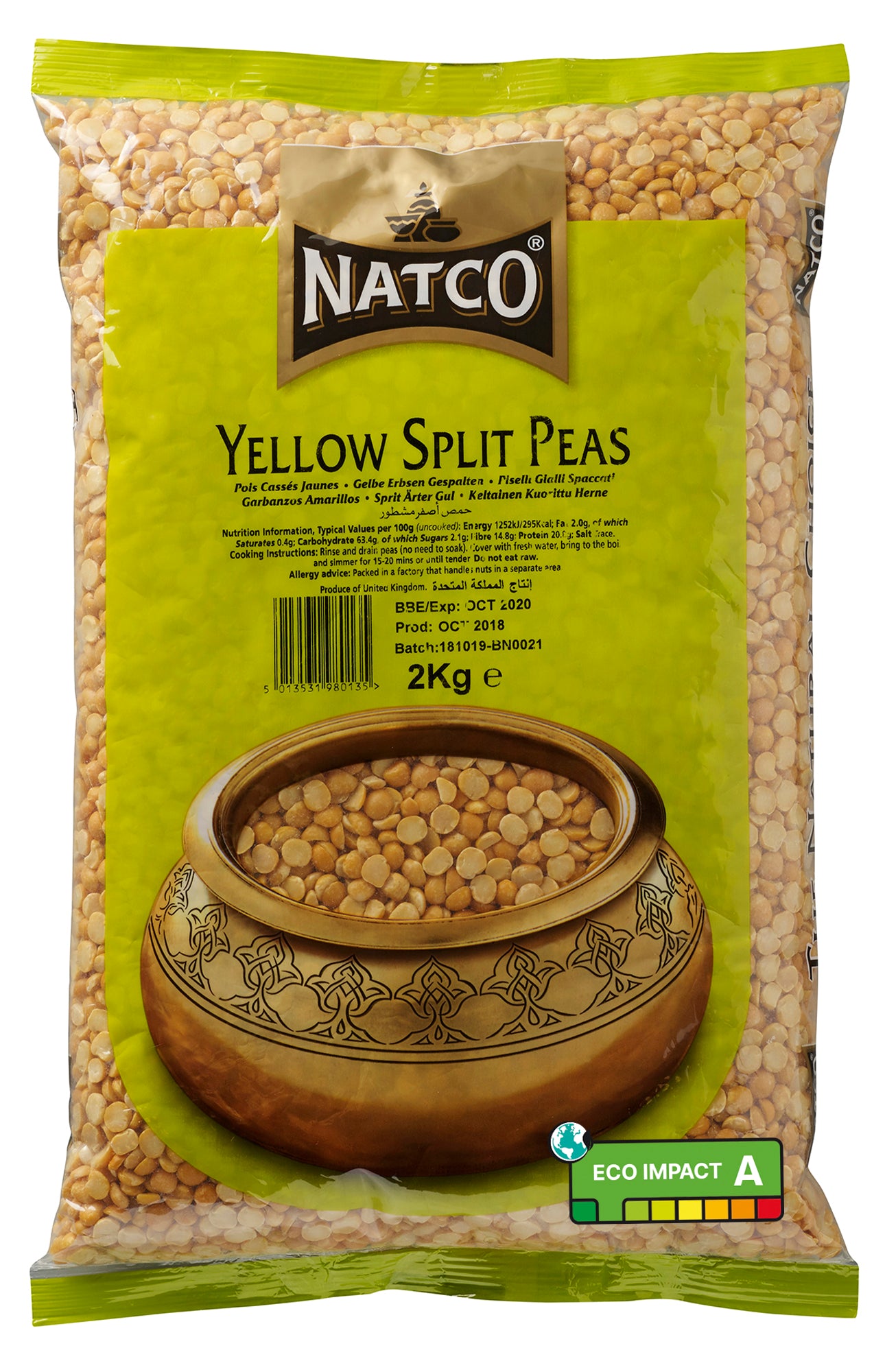 Yellow Split Peas 2kg