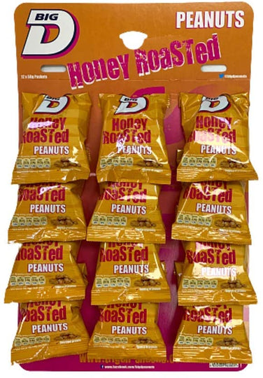 Big D Honey Roast Peanuts 12x50g Packs on a Pub Card