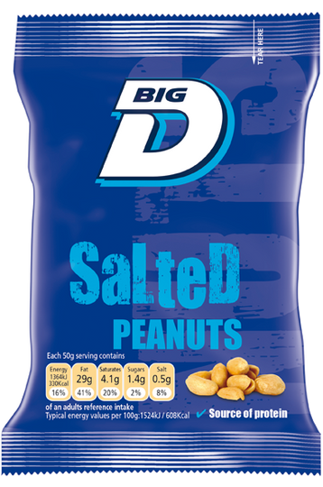 Big D Salted Peanuts 24x50g