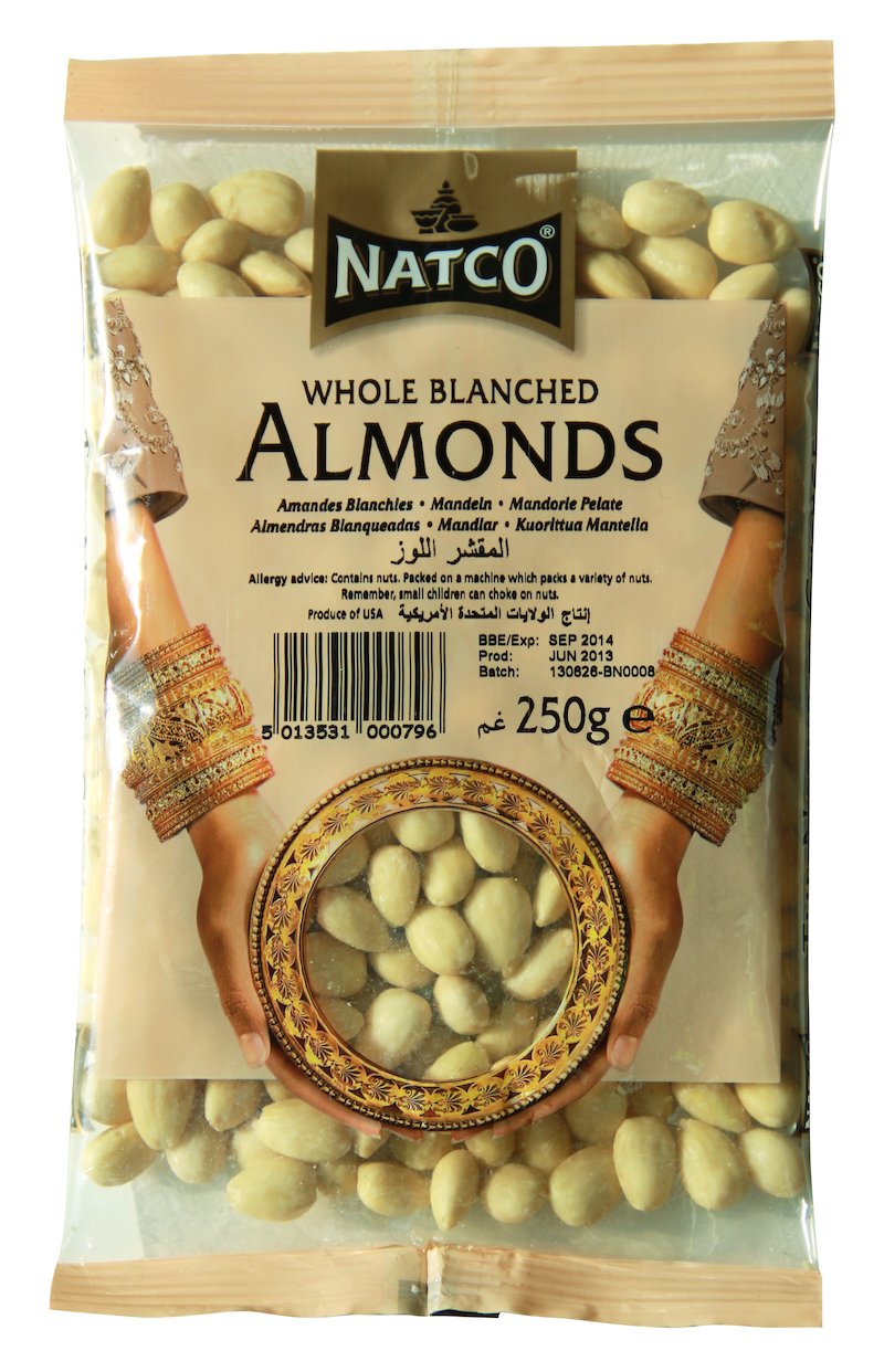 Almond Blanched Whole 250g