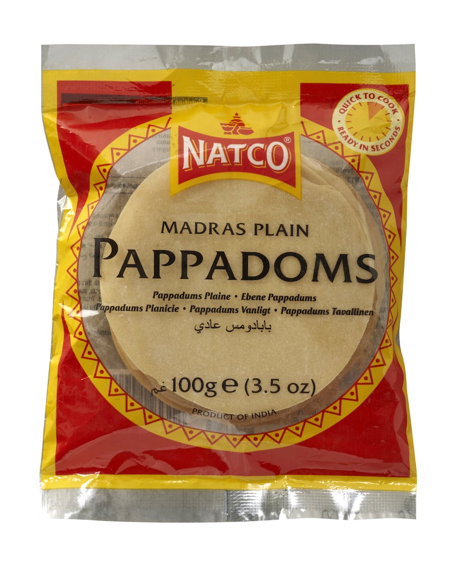 Pappadoms Plain Madras 3 Inch 100g