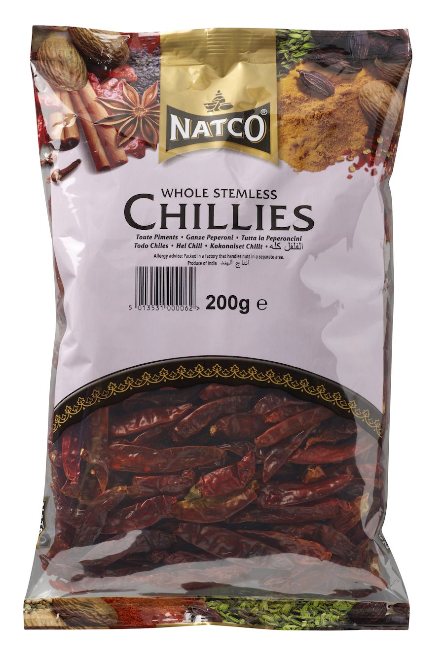 Chilli Whole Stemless 200g